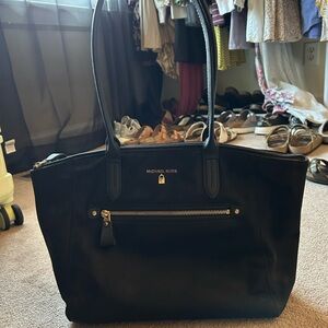 Michael Kors Black Kelsey Tote with Gold Accents